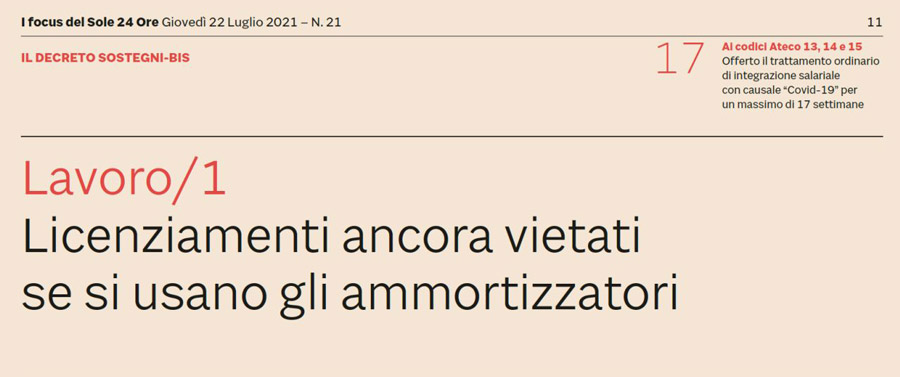 Licenziamenti ancora vietati se si usano gli ammortizzatori