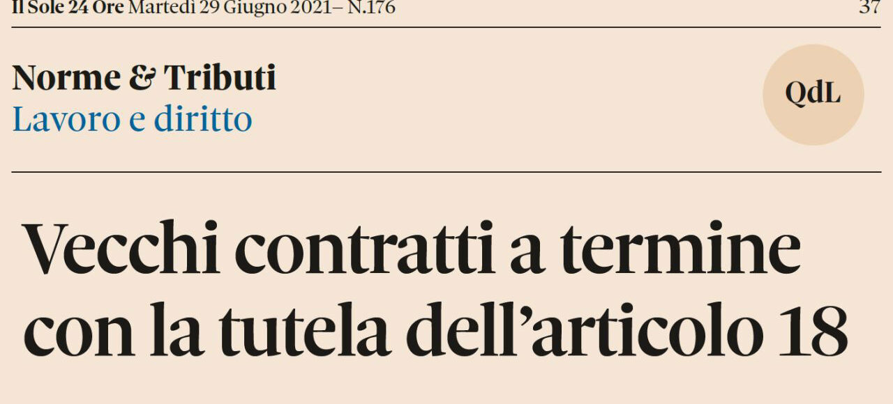 Vecchi contratti a termine con la tutela dell'articolo 18