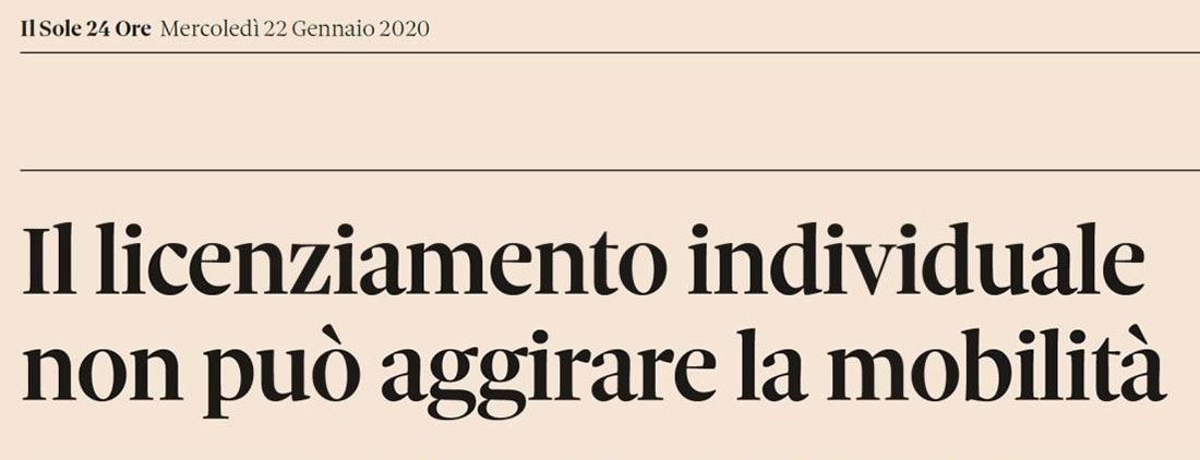 Il licenziamento individuale non può aggirare la mobilità