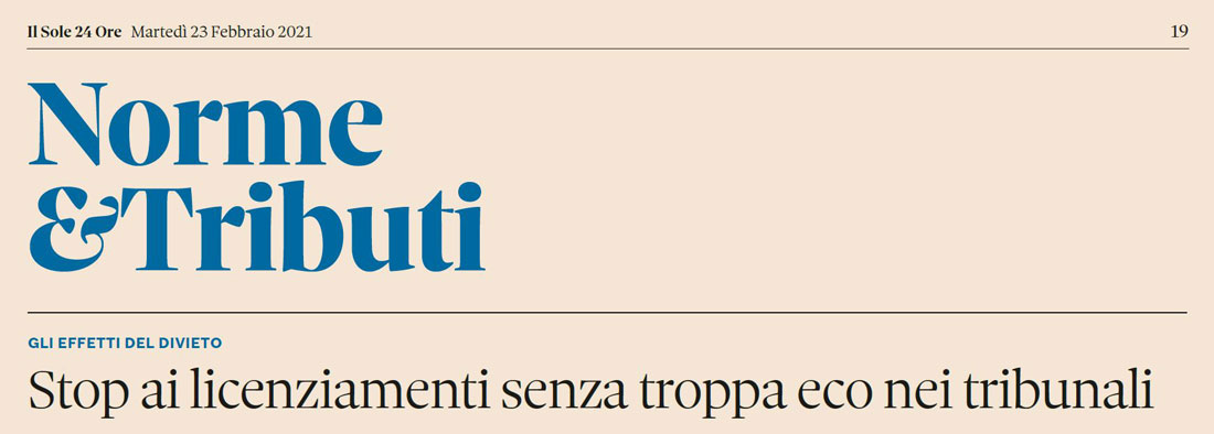 Stop ai licenziamenti senza troppa eco nei tribunali