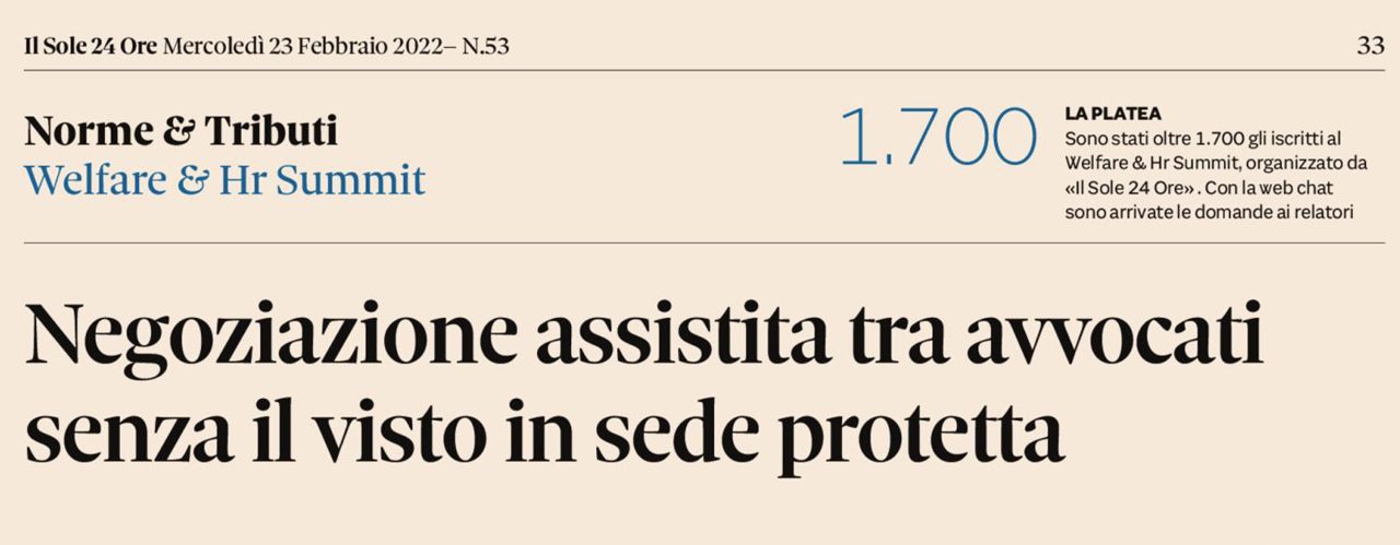 Negoziazione assistita tra avvocati senza il visto in sede protetta