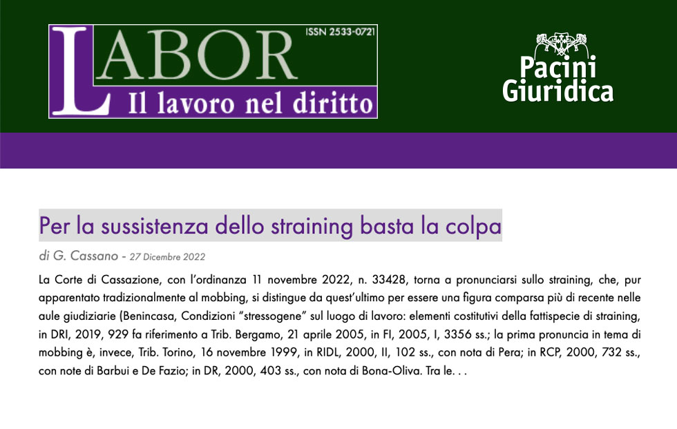 straining giulia cassano labor rivista
